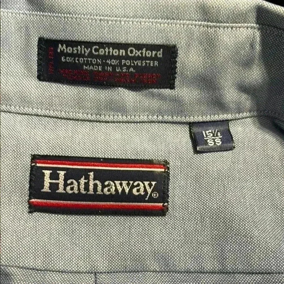 Hathaway  Blue Men's Short sleeve Shirt - Picture 2 of 3